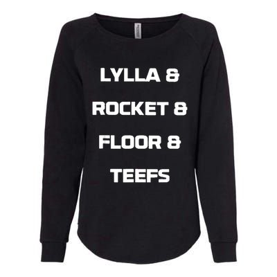 Lylla And Rocket And Floor And Teefs Womens California Wash Sweatshirt