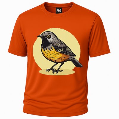 Lovely American Robin Bird In Pocket Cooling Performance Crew T-Shirt