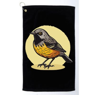 Lovely American Robin Bird In Pocket Platinum Collection Golf Towel