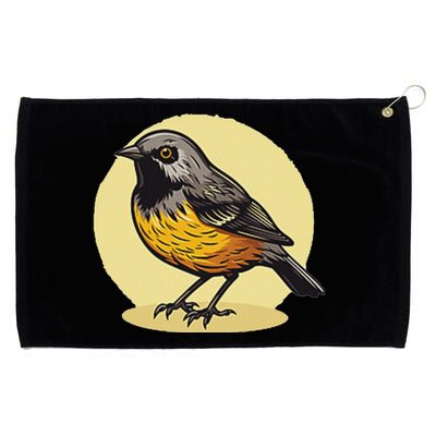 Lovely American Robin Bird In Pocket Grommeted Golf Towel