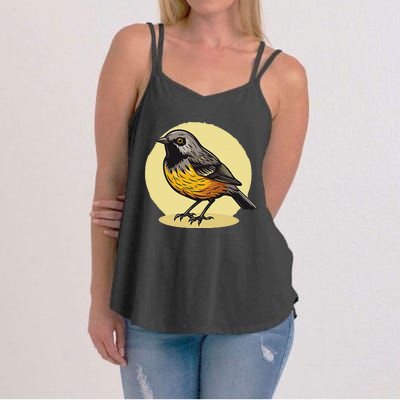 Lovely American Robin Bird In Pocket Women's Strappy Tank