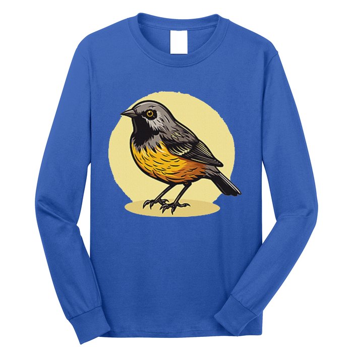 Lovely American Robin Bird In Pocket Long Sleeve Shirt