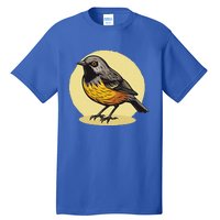 Lovely American Robin Bird In Pocket Tall T-Shirt