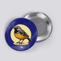 Lovely American Robin Bird In Pocket Button