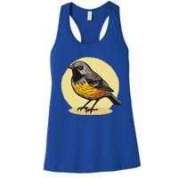 Lovely American Robin Bird In Pocket Women's Racerback Tank