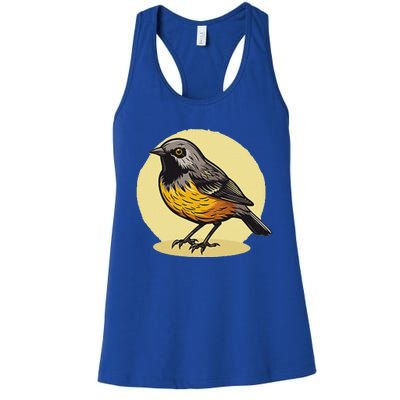 Lovely American Robin Bird In Pocket Women's Racerback Tank