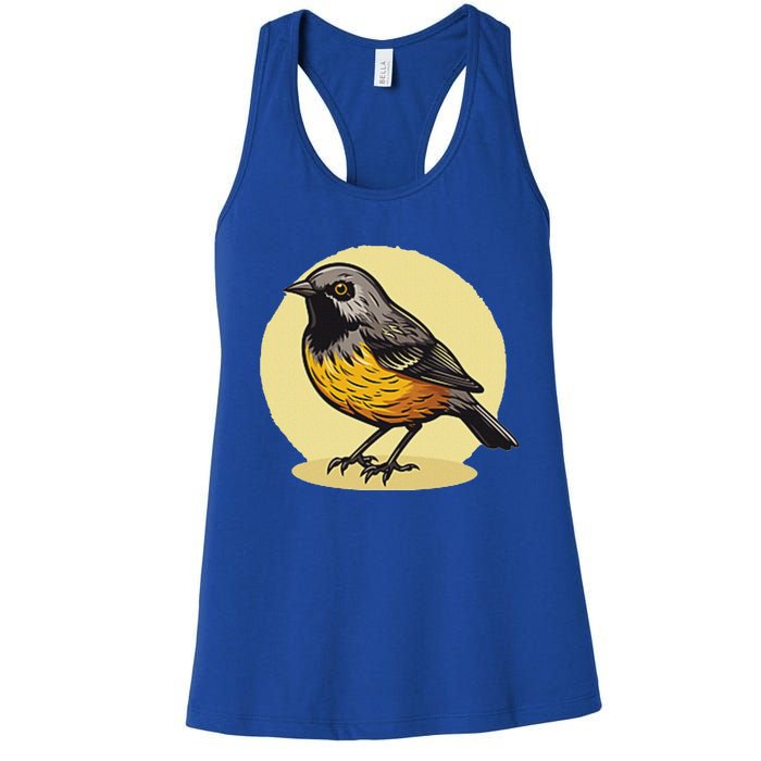 Lovely American Robin Bird In Pocket Women's Racerback Tank