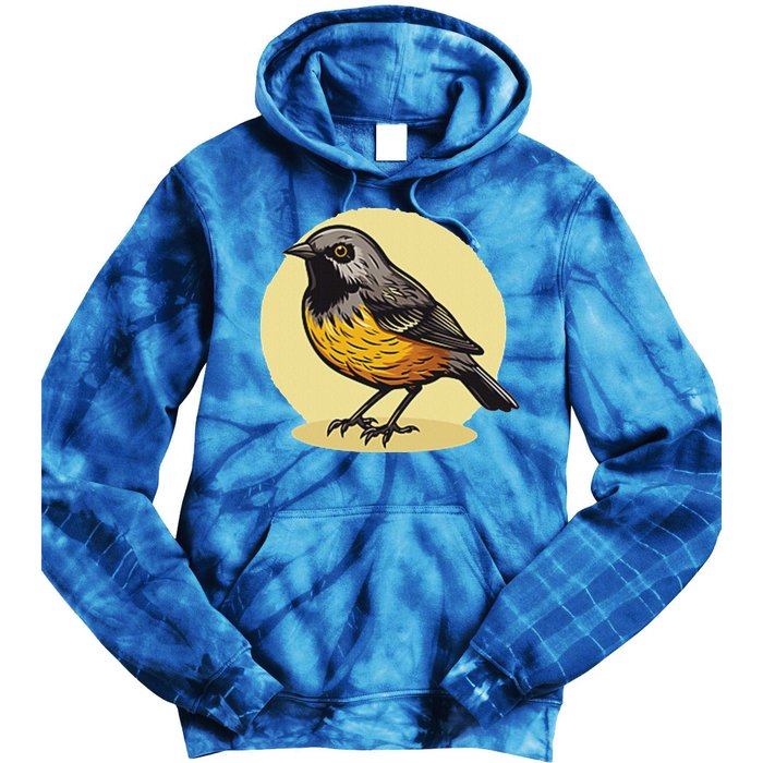 Lovely American Robin Bird In Pocket Tie Dye Hoodie