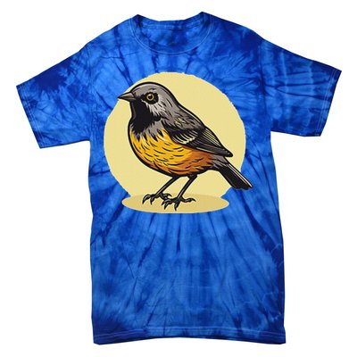 Lovely American Robin Bird In Pocket Tie-Dye T-Shirt