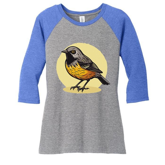 Lovely American Robin Bird In Pocket Women's Tri-Blend 3/4-Sleeve Raglan Shirt