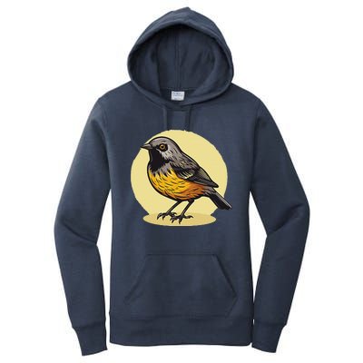 Lovely American Robin Bird In Pocket Women's Pullover Hoodie