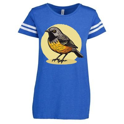 Lovely American Robin Bird In Pocket Enza Ladies Jersey Football T-Shirt