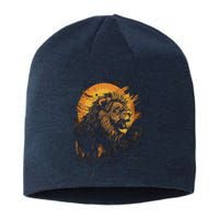 Lion Animal Retro Style Graphic Tee for Boy Girl Sustainable Beanie