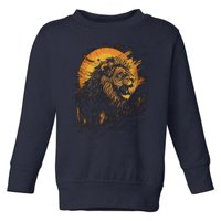 Lion Animal Retro Style Graphic Tee for Boy Girl Toddler Sweatshirt