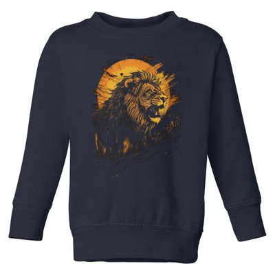 Lion Animal Retro Style Graphic Tee for Boy Girl Toddler Sweatshirt