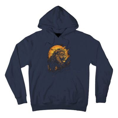 Lion Animal Retro Style Graphic Tee for Boy Girl Tall Hoodie