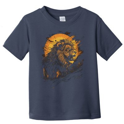 Lion Animal Retro Style Graphic Tee for Boy Girl Toddler T-Shirt