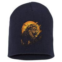 Lion Animal Retro Style Graphic Tee for Boy Girl Short Acrylic Beanie