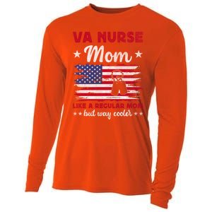 Like A Regular Mom But Way Cooler Va Nurse Mom Cute Gift Cooling Performance Long Sleeve Crew