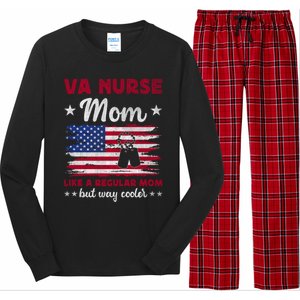 Like A Regular Mom But Way Cooler Va Nurse Mom Cute Gift Long Sleeve Pajama Set