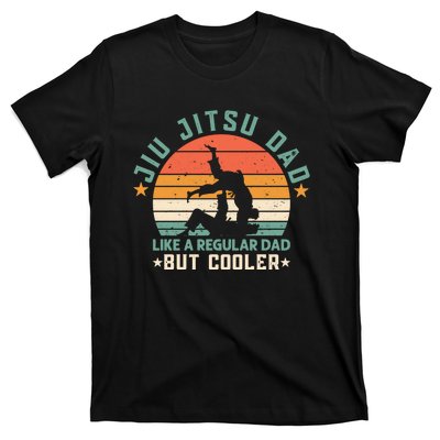 Like A Regular Dad But Cooler Jiu Jitsu Dad Funny Vintage T-Shirt