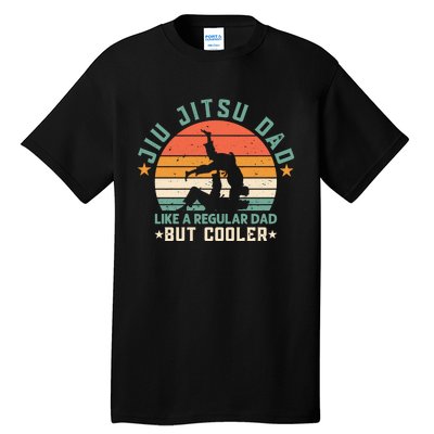 Like A Regular Dad But Cooler Jiu Jitsu Dad Funny Vintage Tall T-Shirt