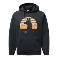 Llama Alpaca Retro 70s 80s Graphic Vintage Women Performance Fleece Hoodie