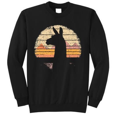 Llama Alpaca Retro 70s 80s Graphic Vintage Women Sweatshirt