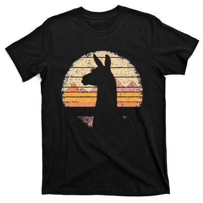 Llama Alpaca Retro 70s 80s Graphic Vintage Women T-Shirt