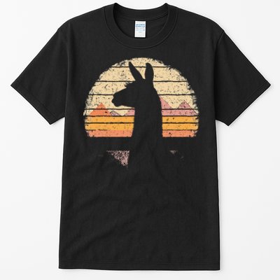 Llama Alpaca Retro 70s 80s Graphic Vintage Women Tall T-Shirt