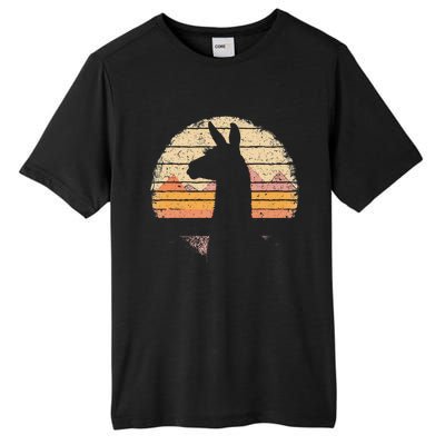 Llama Alpaca Retro 70s 80s Graphic Vintage Women Tall Fusion ChromaSoft Performance T-Shirt