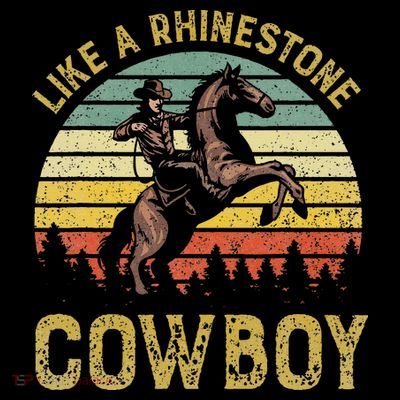 Like A Rhinestone Cowboy Vintage Western Rodeo Country Music T-Shirt