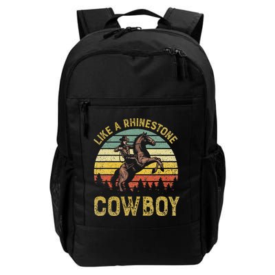 Like A Rhinestone Cowboy Vintage Western Rodeo Country Music Backpack