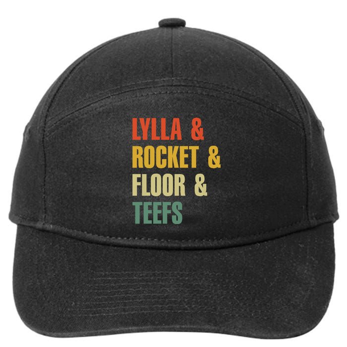 Lylla and Rocket and Floor and Teefs Vintage 7-Panel Snapback Hat