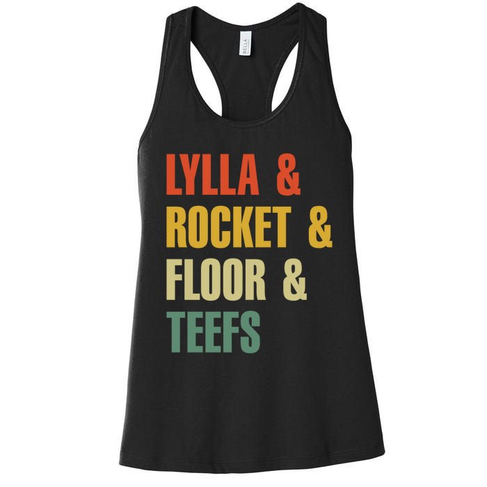 Lylla and Rocket and Floor and Teefs Vintage Women's Racerback Tank