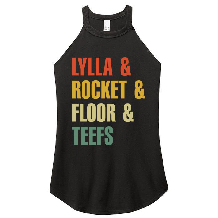 Lylla and Rocket and Floor and Teefs Vintage Women's Perfect Tri Rocker Tank