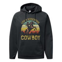 Like A Rhinestone Cow Vintage Western Rodeo Country Music Performance Fleece Hoodie