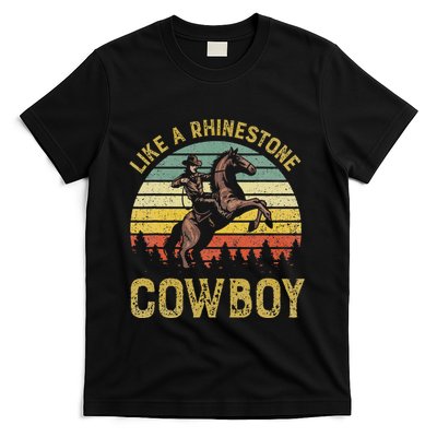 Like A Rhinestone Cow Vintage Western Rodeo Country Music T-Shirt