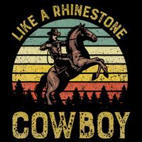 Like A Rhinestone Cow Vintage Western Rodeo Country Music T-Shirt