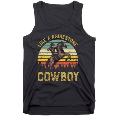 Like A Rhinestone Cowboy Vintage Western Rodeo Tank Top