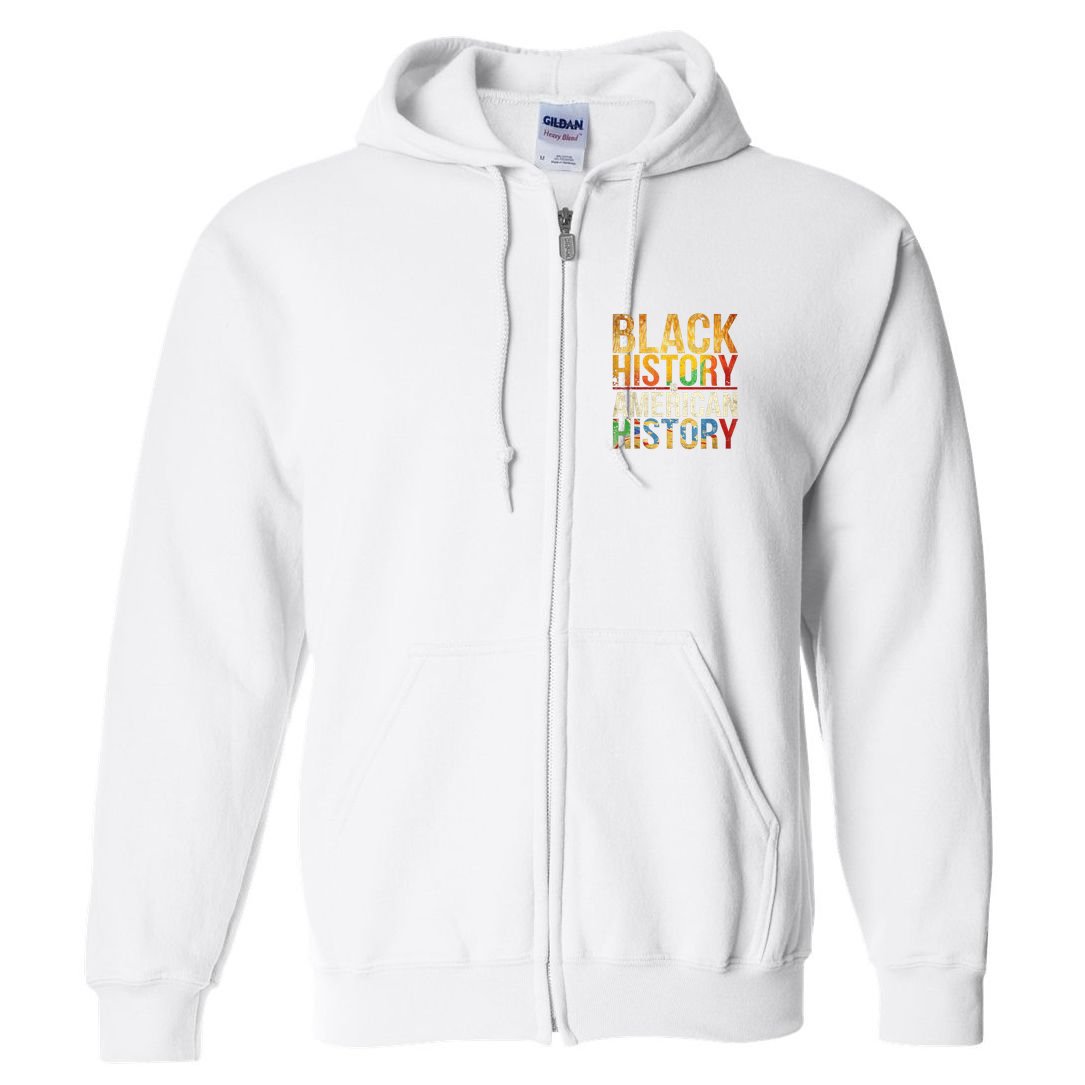 Lovely And Respect Black History African American Full Zip Hoodie