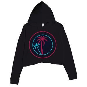 Los Angeles Ride The Waves And Surfing Crop Fleece Hoodie