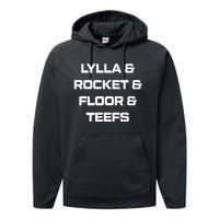 Lylla And Rocket And Floor And Teefs Performance Fleece Hoodie