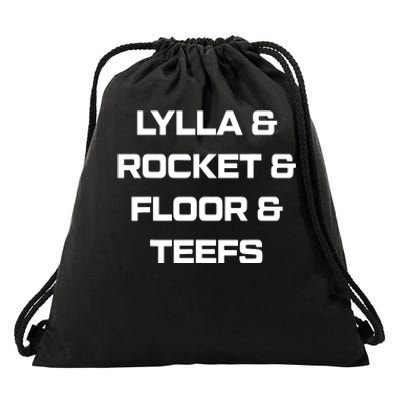 Lylla And Rocket And Floor And Teefs Drawstring Bag