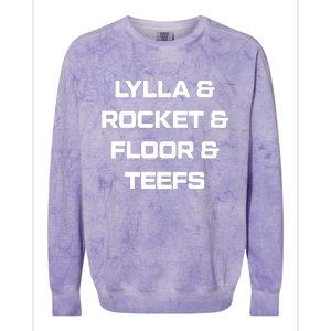 Lylla And Rocket And Floor And Teefs Guardian Of The Galaxy Colorblast Crewneck Sweatshirt