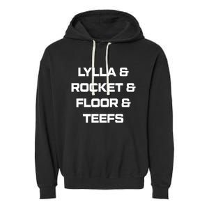 Lylla And Rocket And Floor And Teefs Guardian Of The Galaxy Garment-Dyed Fleece Hoodie