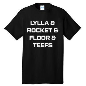 Lylla And Rocket And Floor And Teefs Guardian Of The Galaxy Tall T-Shirt