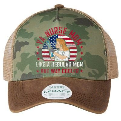 Like A Regular Mom But Way Cooler Va Nurse Mom Gift Legacy Tie Dye Trucker Hat