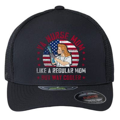 Like A Regular Mom But Way Cooler Va Nurse Mom Gift Flexfit Unipanel Trucker Cap