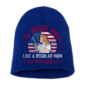 Like A Regular Mom But Way Cooler Va Nurse Mom Gift Short Acrylic Beanie